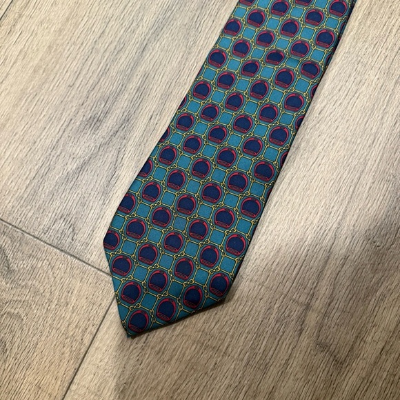 Men's Christian Dior Geometric Patterned Tie - Picture 2 of 4